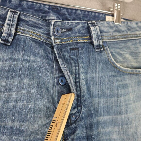 Diesel Shazor Mens bootcut Faded Jeans Vintage 34x34 Made in Italy - Picture 6 of 8